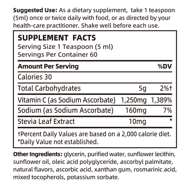 Liposomal Vitamin C 300cc 60 SERVINGS